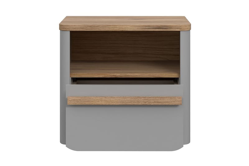 Ahmetbay Nattbord 41x49 cm - Grå/Brun - Møbler - Bord - Avlastningsbord & sidobord - Sengebord & nattbord
