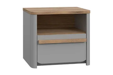 Ahmetbay Nattbord 41x49 cm - Grå/Brun - Møbler - Bord - Avlastningsbord & sidobord - Sengebord & nattbord