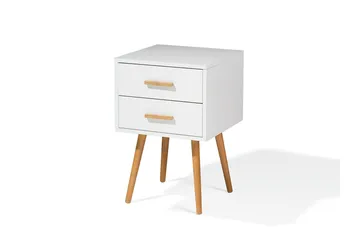 Alabama Nattbord 40 cm - Hvit - Møbler - Bord - Avlastningsbord & sidobord - Sengebord & nattbord