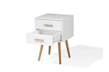 Alabama Nattbord 40 cm - Hvit - Møbler - Bord - Avlastningsbord & sidobord - Sengebord & nattbord