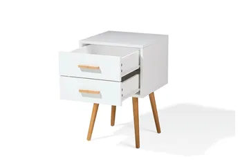Alabama Nattbord 40 cm - Hvit - Møbler - Bord - Avlastningsbord & sidobord - Sengebord & nattbord