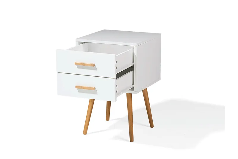 Alabama Nattbord 40 cm - Hvit - Møbler - Bord - Avlastningsbord & sidobord - Sengebord & nattbord