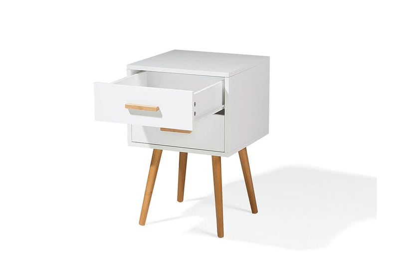 Alabama Nattbord 40 cm - Hvit - Møbler - Bord - Avlastningsbord & sidobord - Sengebord & nattbord
