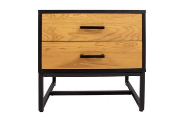 Amsterdam Nattbord Eik/Svart - Møbler - Bord - Avlastningsbord & sidobord - Sengebord & nattbord