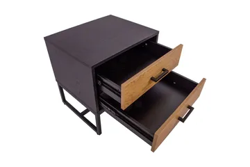 Amsterdam Nattbord Eik/Svart - Møbler - Bord - Avlastningsbord & sidobord - Sengebord & nattbord