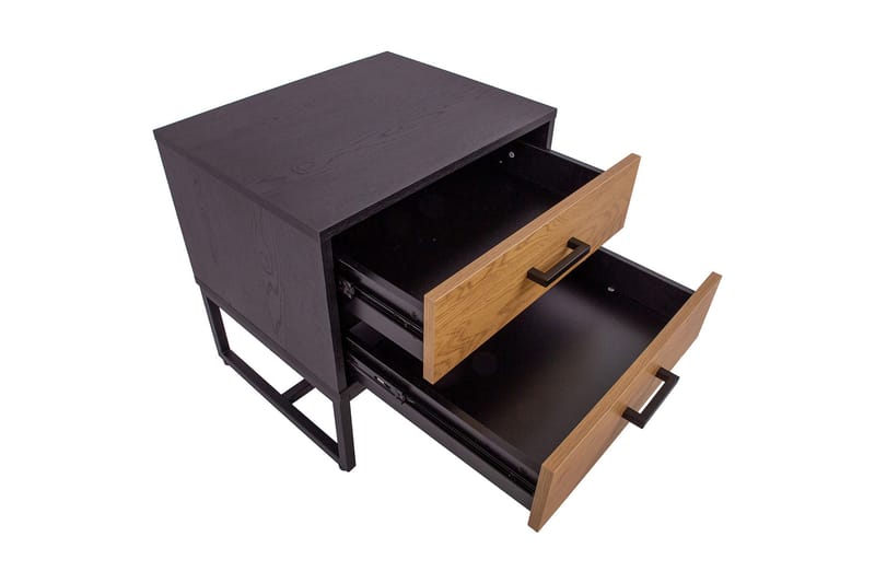 Amsterdam Nattbord Eik/Svart - Møbler - Bord - Avlastningsbord & sidobord - Sengebord & nattbord