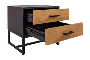 Amsterdam Nattbord Eik/Svart - Møbler - Bord - Avlastningsbord & sidobord - Sengebord & nattbord