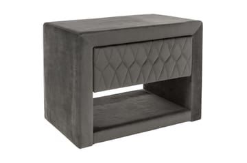 Azurro Nettbord 50 cm - Fløyel/Grå - Møbler - Bord - Avlastningsbord & sidobord - Sengebord & nattbord