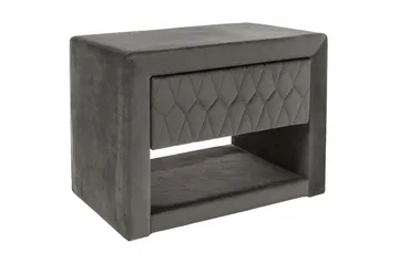 Azurro Nettbord 50 cm - Fløyel/Grå - Møbler - Bord - Avlastningsbord & sidobord - Sengebord & nattbord