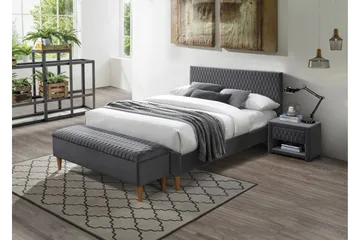 Azurro Nettbord 50 cm - Fløyel/Grå - Møbler - Bord - Avlastningsbord & sidobord - Sengebord & nattbord