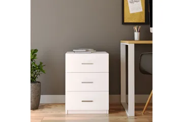 Barrock Nattbord 45 cm - Hvit - Møbler - Bord - Avlastningsbord & sidobord - Sengebord & nattbord