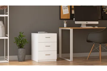 Barrock Nattbord 45 cm - Hvit - Møbler - Bord - Avlastningsbord & sidobord - Sengebord & nattbord