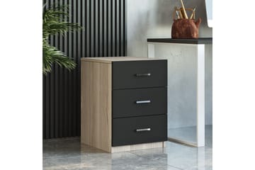 Barrock Nattbord 45 cm - Natur/Svart - Møbler - Bord - Avlastningsbord & sidobord - Sengebord & nattbord