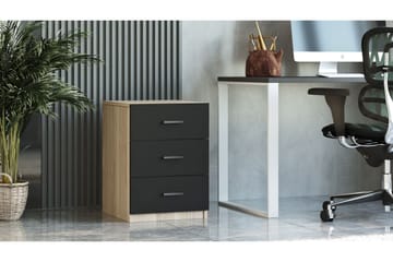 Barrock Nattbord 45 cm - Natur/Svart - Møbler - Bord - Avlastningsbord & sidobord - Sengebord & nattbord