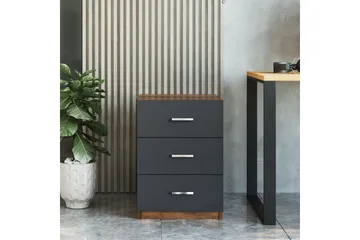 Barrock Nattbord 45 cm - Teak/Antrasitt - Møbler - Bord - Avlastningsbord & sidobord - Sengebord & nattbord