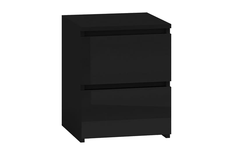 Basildon Nattbord 30 cm med Oppbevaring 2 Skuffer, Svart