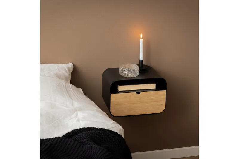 Belleuve Nattbord 25 cm - Sort - Møbler - Bord - Avlastningsbord & sidobord - Sengebord & nattbord