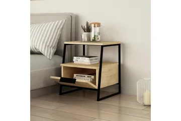 BodSjø Nattbord 45 cm med Oppbevaring Hylle + Lucka - Brun - Møbler - Bord - Avlastningsbord & sidobord - Sengebord & nattbord