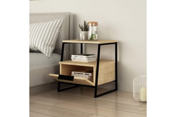 BodSjø Nattbord 45 cm med Oppbevaring Hylle + Lucka - Brun - Møbler - Bord - Avlastningsbord & sidobord - Sengebord & nattbord