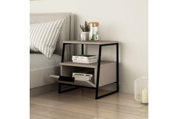 Bodsjö Nattbord 45 cm med Oppbevaring Hylle+ Luke - Grå - Møbler - Bord - Avlastningsbord & sidobord - Sengebord & nattbord