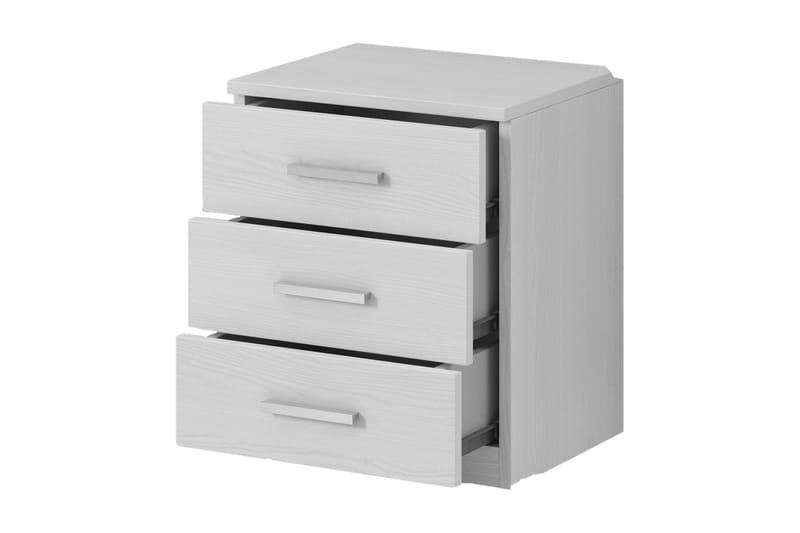 Bovera Nattbord 41x46 cm - Askgrå | Hvit - Møbler - Bord - Avlastningsbord & sidobord - Sengebord & nattbord