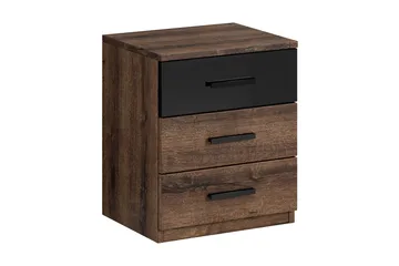 Bovera Nattbord 41x46 cm - Teak/Svart - Møbler - Bord - Avlastningsbord & sidobord - Sengebord & nattbord