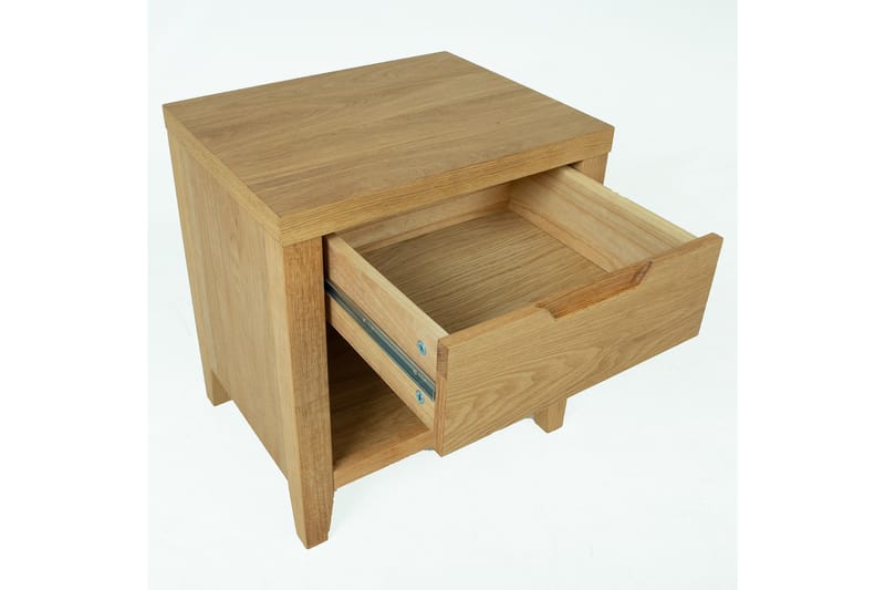Chamba Nattbord 50 cm i Tre med Oppbevaring og Skuffer - Trefarget - Møbler - Bord - Avlastningsbord & sidobord - Sengebord & nattbord