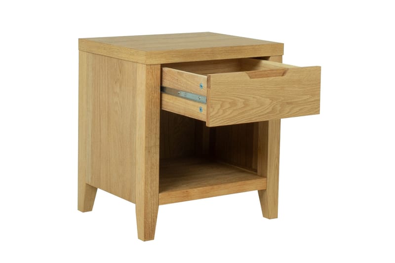 Chamba Nattbord 50 cm i Tre med Oppbevaring og Skuffer - Trefarget - Møbler - Bord - Avlastningsbord & sidobord - Sengebord & nattbord