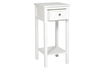 Cleana Nattbord 75 cm med Oppbevaring Skuff - Hvit - Møbler - Bord - Avlastningsbord & sidobord - Sengebord & nattbord