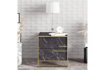 Cofield Nattbord 50 cm - Gull|Svart - Møbler - Bord - Avlastningsbord & sidobord - Sengebord & nattbord