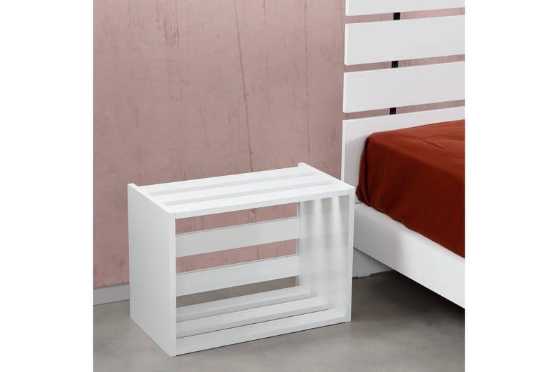Comfortale Nattbord 60 cm - Hvit - Møbler - Bord - Avlastningsbord & sidobord - Sengebord & nattbord
