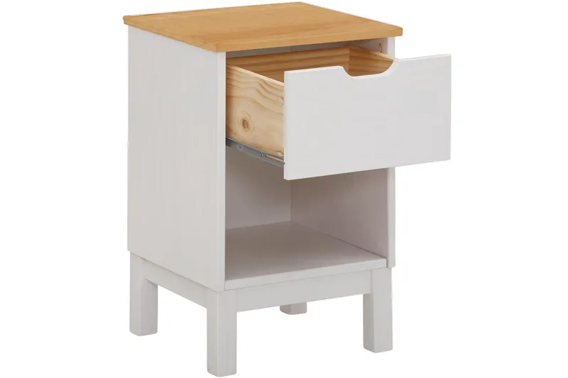 Crotone Nattbord 38 cm - Hvit - Møbler - Bord - Avlastningsbord & sidobord - Sengebord & nattbord