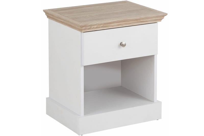 Dareia Nattbord 45 cm - Hvit / Brun - Møbler - Bord - Avlastningsbord & sidobord - Sengebord & nattbord