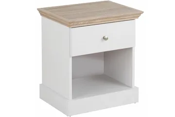 Dareia Nattbord 45 cm - Hvit / Brun - Møbler - Bord - Avlastningsbord & sidobord - Sengebord & nattbord