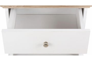 Dareia Nattbord 45 cm - Hvit / Brun - Møbler - Bord - Avlastningsbord & sidobord - Sengebord & nattbord