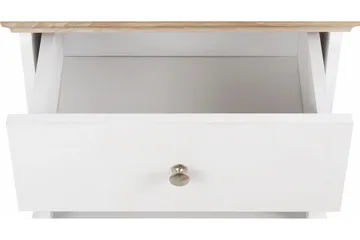 Dareia Nattbord 45 cm - Hvit / Brun - Møbler - Bord - Avlastningsbord & sidobord - Sengebord & nattbord