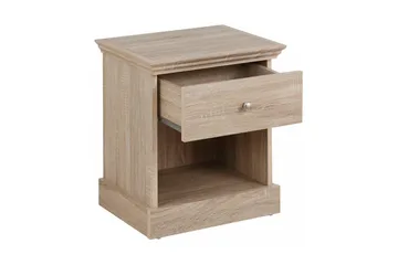 Dareia Nattbord 45 cm med Oppbevaring Skuff + Hylle - Brun - Møbler - Bord - Avlastningsbord & sidobord - Sengebord & nattbord