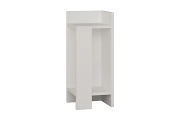 Decorta Nattbord 27 cm med Oppbevaring Hyller + Luker - Hvit - Møbler - Bord - Avlastningsbord & sidobord - Sengebord & nattbord