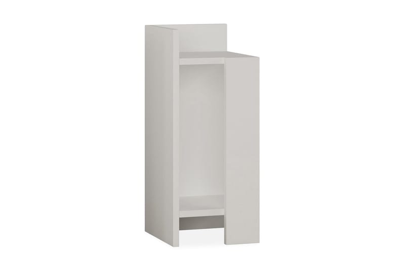Decorta Nattbord 27 cm med Oppbevaring Hyller + Luker, Hvit