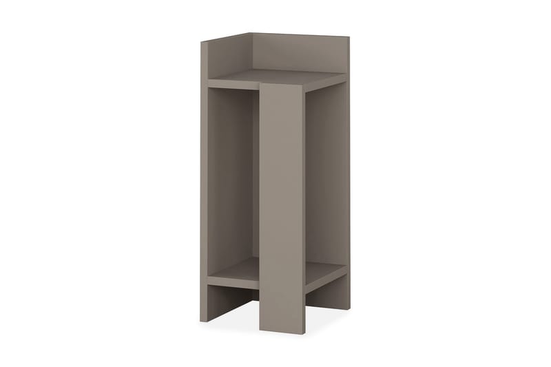 Decorta Nattbord 27 cm med Oppbevaring Hyllor + Luker Venstr, Grå