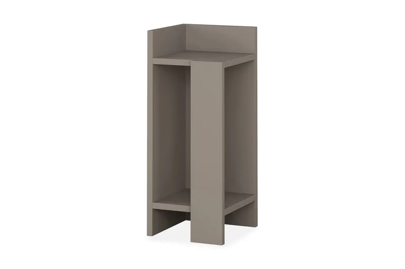 Decorta Nattbord 27 cm med Oppbevaring Hyllor + Luker Venstr, Grå