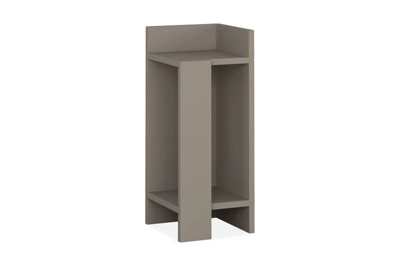 Decorta Nattbord 27 cm med Oppbevaring Hyllor + Luker Høyre - Brun - Møbler - Bord - Avlastningsbord & sidobord - Sengebord & nattbord