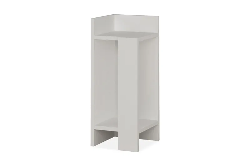Decorta Nattbord 27 cm med Oppbevaring Hyllor + Luker Venstr, Extra Hvit