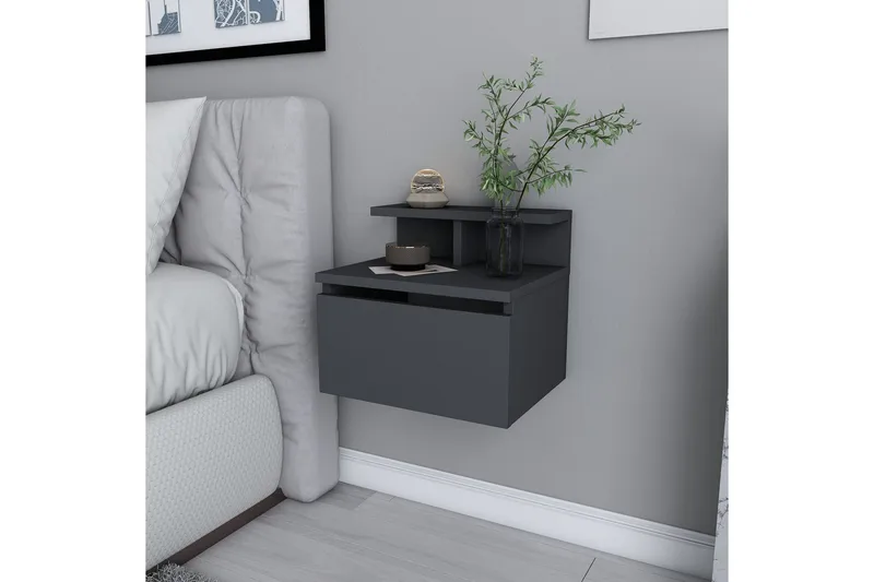 Desgrar Nattbord 39,8x35 cm - Antrasitt - Møbler - Bord - Avlastningsbord & sidobord - Sengebord & nattbord