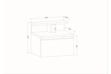 Desgrar Nattbord 39,8x35 cm - Møbler - Bord - Avlastningsbord & sidobord - Sengebord & nattbord