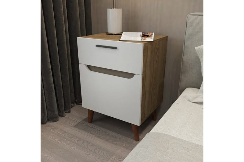 Desgrar Nattbord 45x63 cm - Hvit - Møbler - Bord - Avlastningsbord & sidobord - Sengebord & nattbord