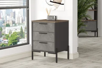 Desgrar Nattbord 54 cm - Brun/Betonggrå/Antrasitt - Møbler - Bord - Avlastningsbord & sidobord - Sengebord & nattbord