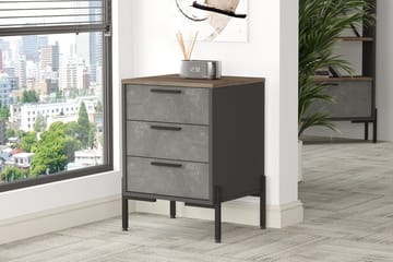 Desgrar Nattbord 54 cm - Brun/Betonggrå/Antrasitt - Møbler - Bord - Avlastningsbord & sidobord - Sengebord & nattbord