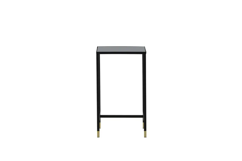 Dipp Nattbord 40 cm MarmorMønster - Glas/Sort/Grå - Møbler - Bord - Avlastningsbord & sidobord - Sengebord & nattbord