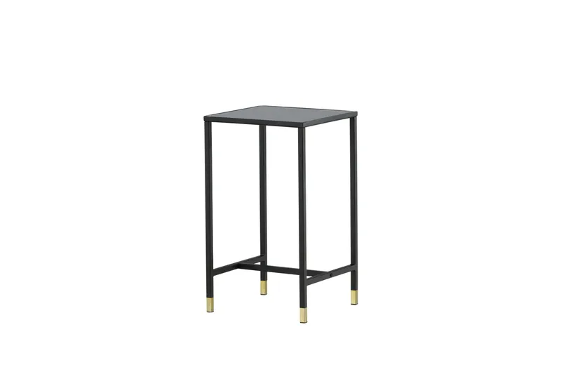 Dipp Nattbord 40 cm MarmorMønster - Glas/Sort/Grå - Møbler - Bord - Avlastningsbord & sidobord - Sengebord & nattbord